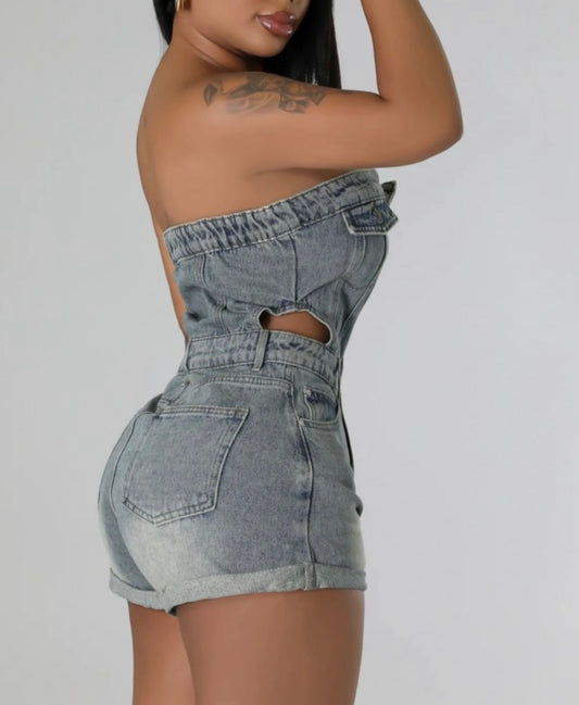 Sassy Romper Denim