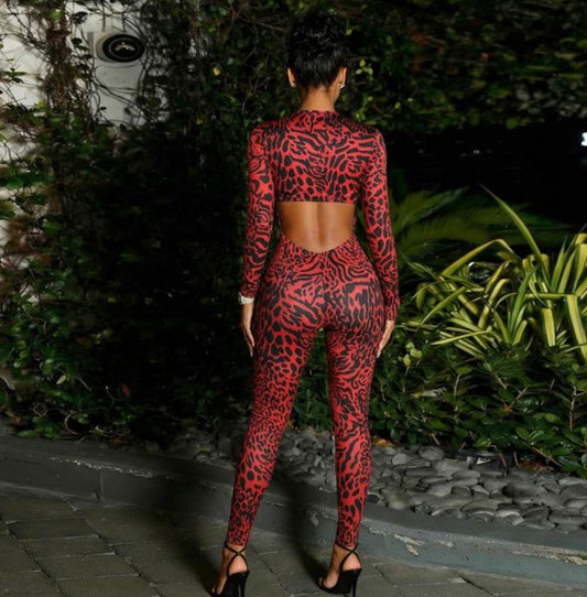 Red Kat Jumpsuit