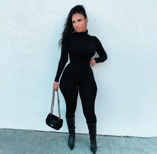 High Neck BodyCon Jumpsuit