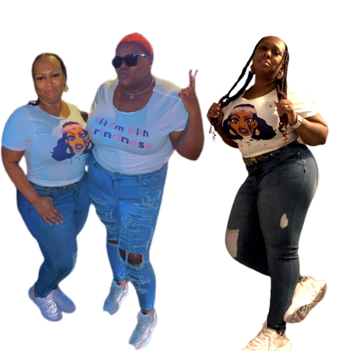White 3D graphic T-shirts