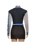 “MotorSport” 2 piece knitted skirt set