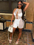 White “You see me” Romper