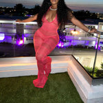 Rose Red (Pink)  “Show Out” Jumpsuit