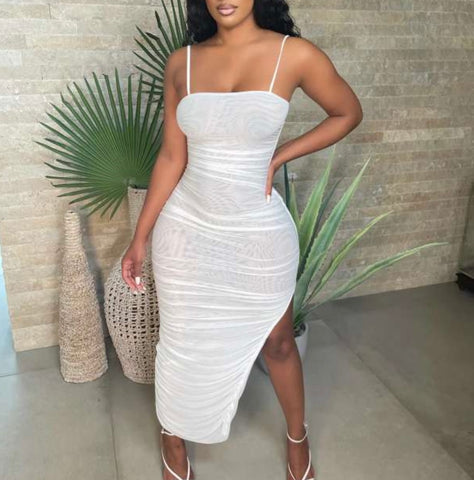 White Body Vibes Dresses