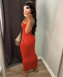 Red “Just Because” Maxi Dress