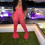 Rose Red (Pink)  “Show Out” Jumpsuit