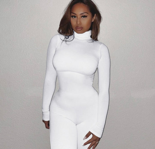 High Neck BodyCon Jumpsuit