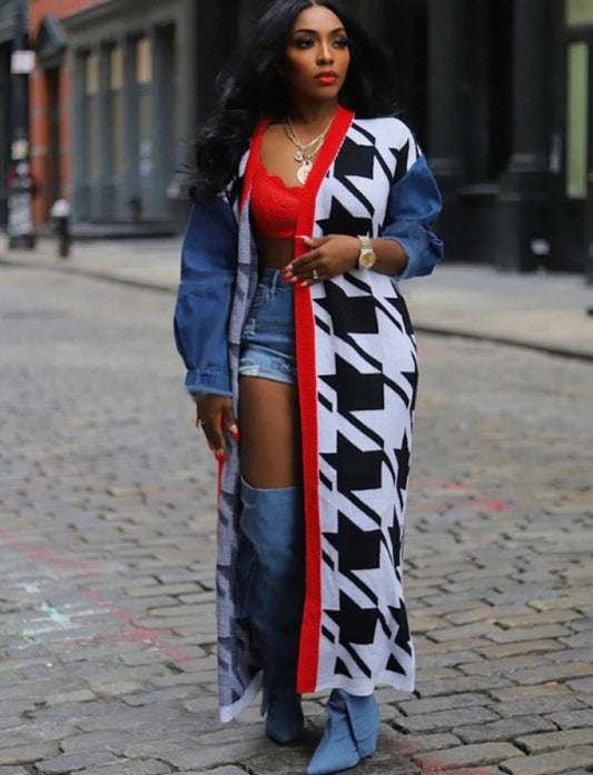 Houndstooth Cardigan