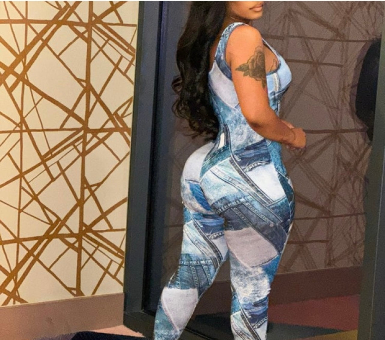 Faux Denim Sexy 1 piece