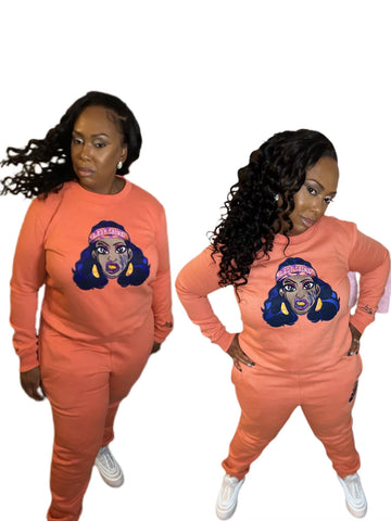 Peach LadyCaine Sweatsuit