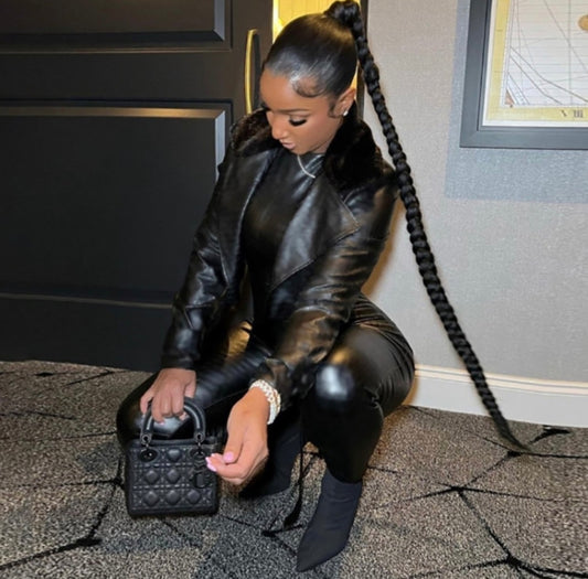 Faux Leather Jumpsuits