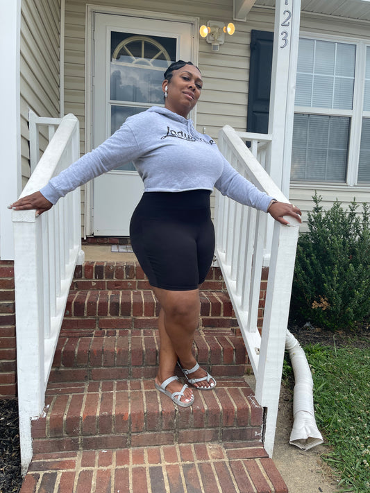 Heather Grey  Croptop Hoodies