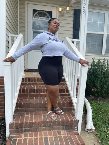 Heather Grey  Croptop Hoodies